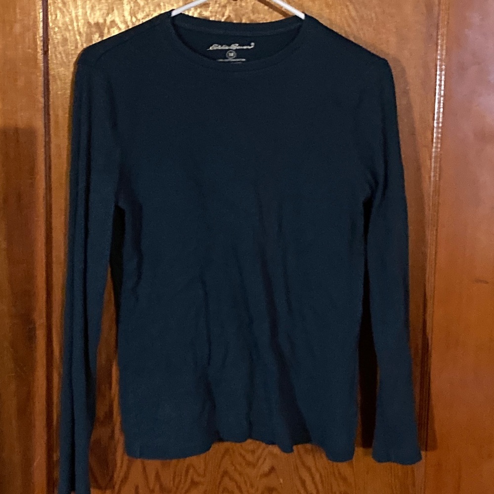 Eddie Bauer long sleeve shirt teal medium, 100% cotton